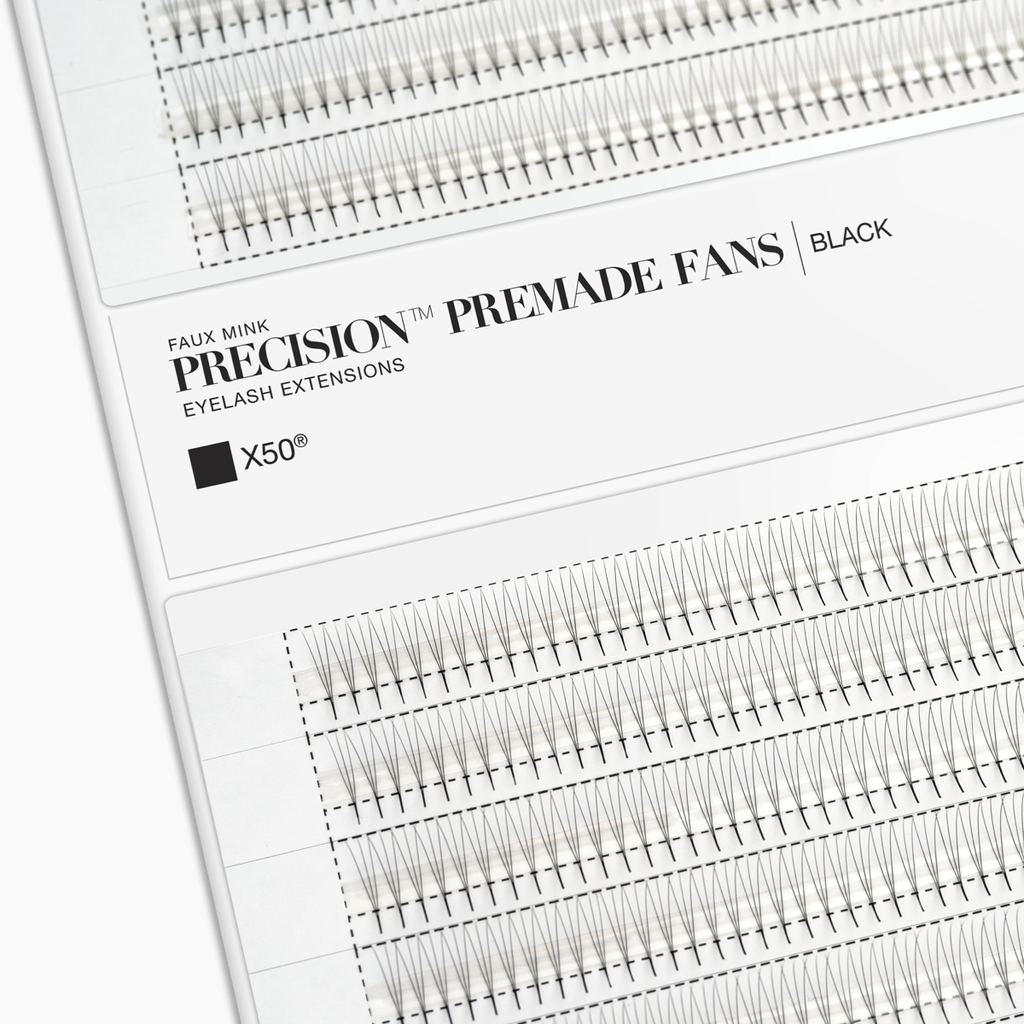 Faux Mink Precision™ Premade Fans | X50 | 0.07 mm | 12 mm | 3D