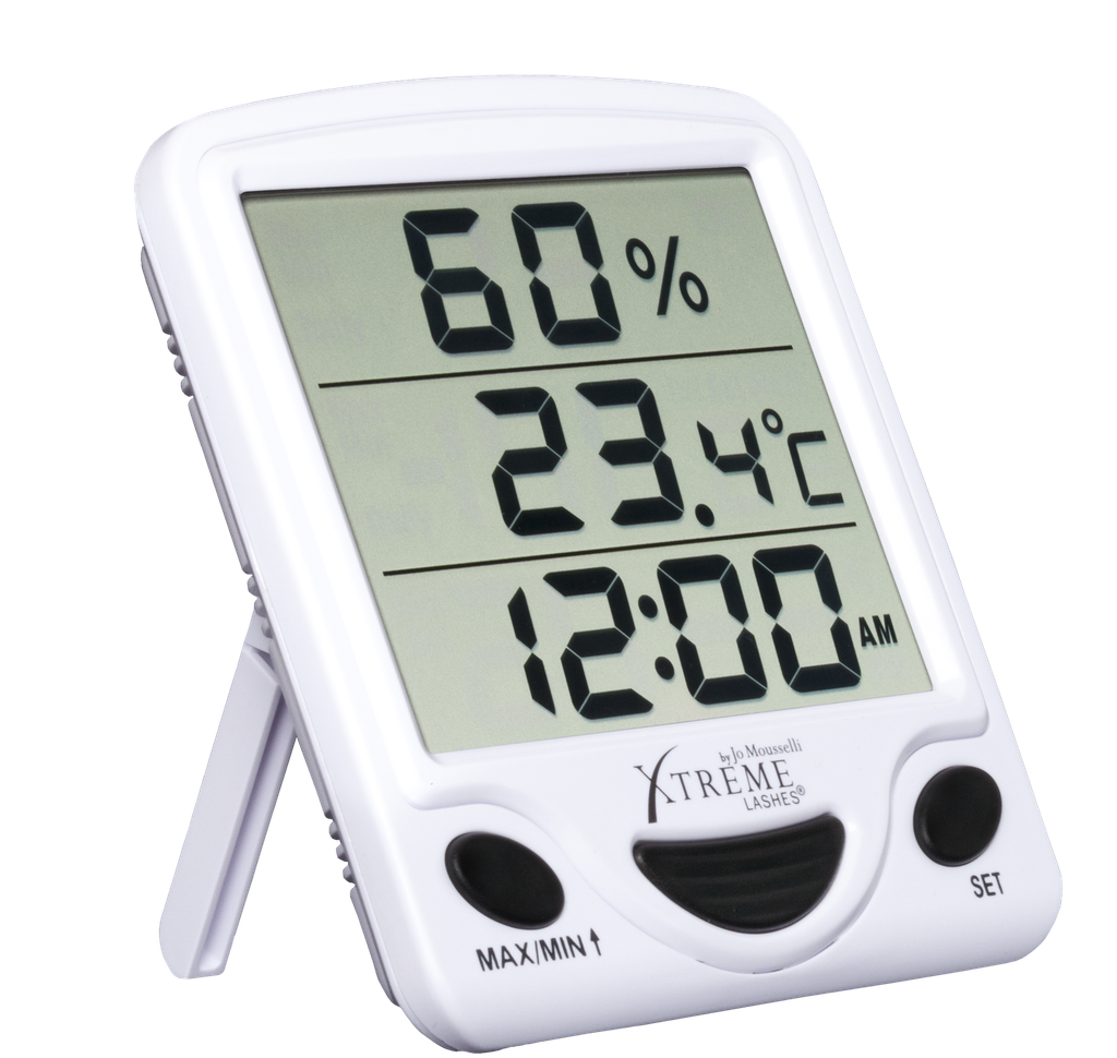 Xtreme Lashes Hygro-Thermometer Clock - Ilmankosteus- ja lämpömittari
