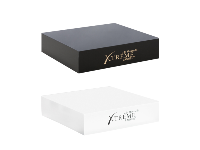 Xtreme Lashes Block Display -tuotemyyntiteline, kirkas – tyhjä