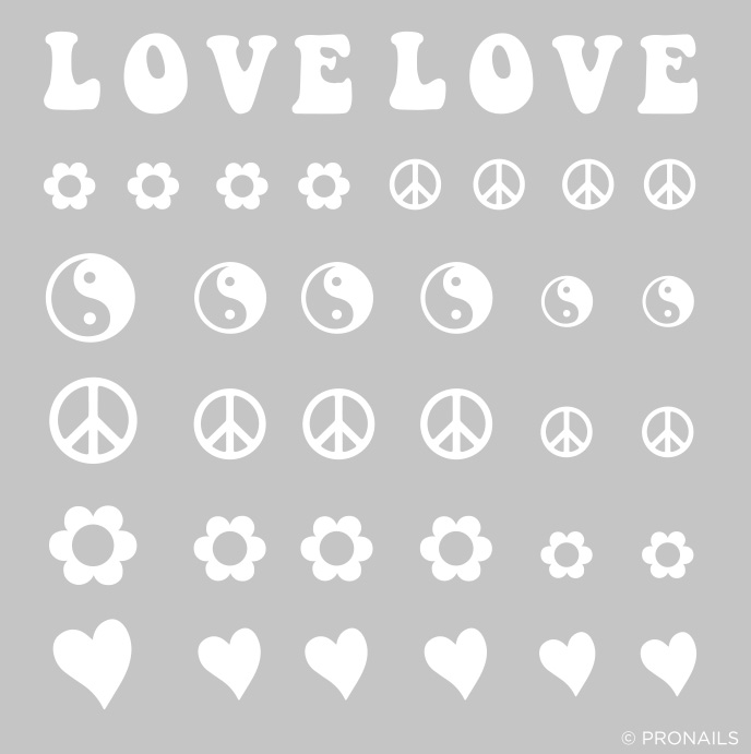 Nail Stickers Peace &amp; Love POISTUVA TUOTE