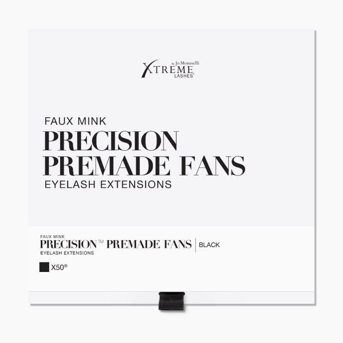 X50 Black Faux Mink Precision Premade Fans | 0.05 mm | 11 mm | 8D