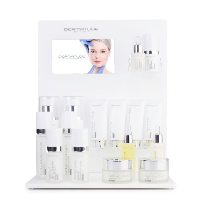 Dermatude Counter Display with Movie screen