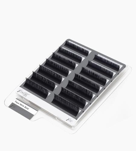 [36012002] X35 Black Faux Mink Bold Lash Tray 0.20 6-8MM MULTI