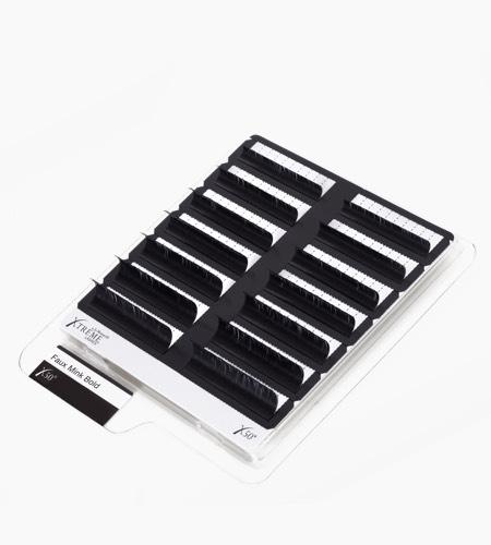 [38010502] X50 Black Faux Mink Lash Tray 0.05 6-8mm multi-length