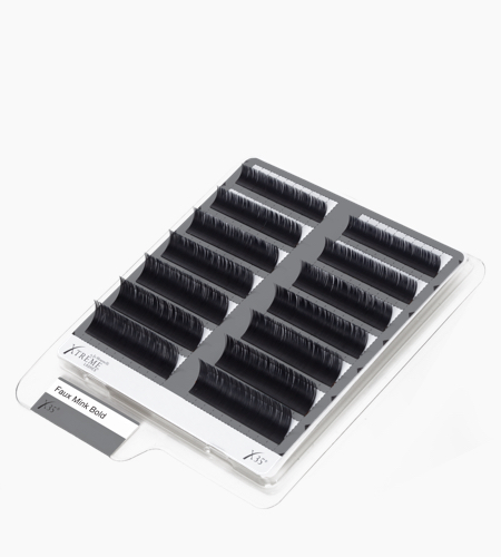 [46012007] X35 Black Faux Mink Bold Lash Tray | 0.20 mm | 7 mm