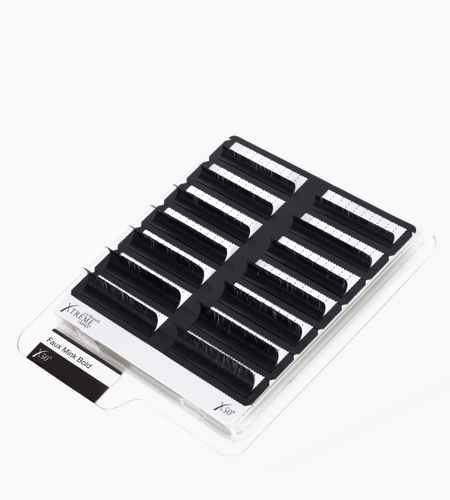 [48011007] X50 Black Faux Mink Bold Lash Tray | 0.10 mm | 7 mm