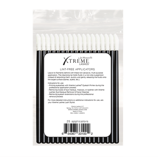 Xtreme Lashes Lint Free Xtreme Applicators -puhdistustikut (25 kpl pakkaus)