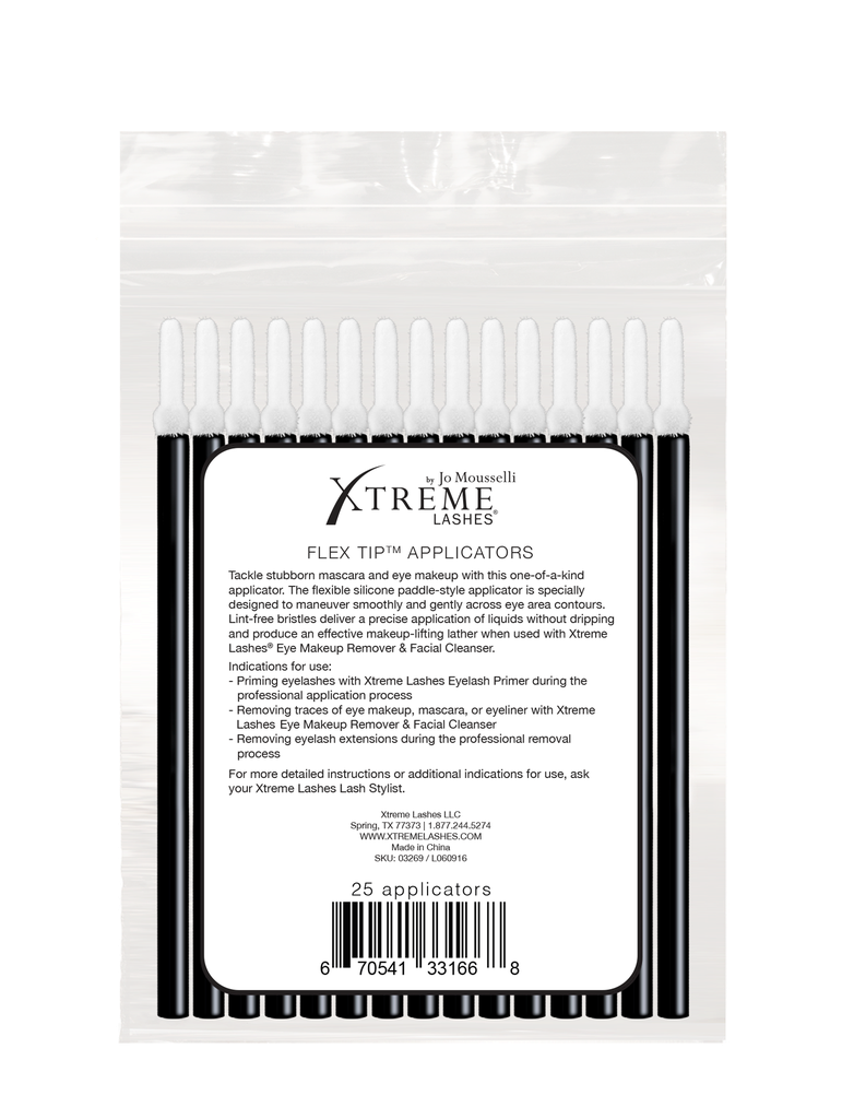 [3269] Xtreme Lashes Flex Tip Applicators -puhdistustikut (25 kpl pakkaus)