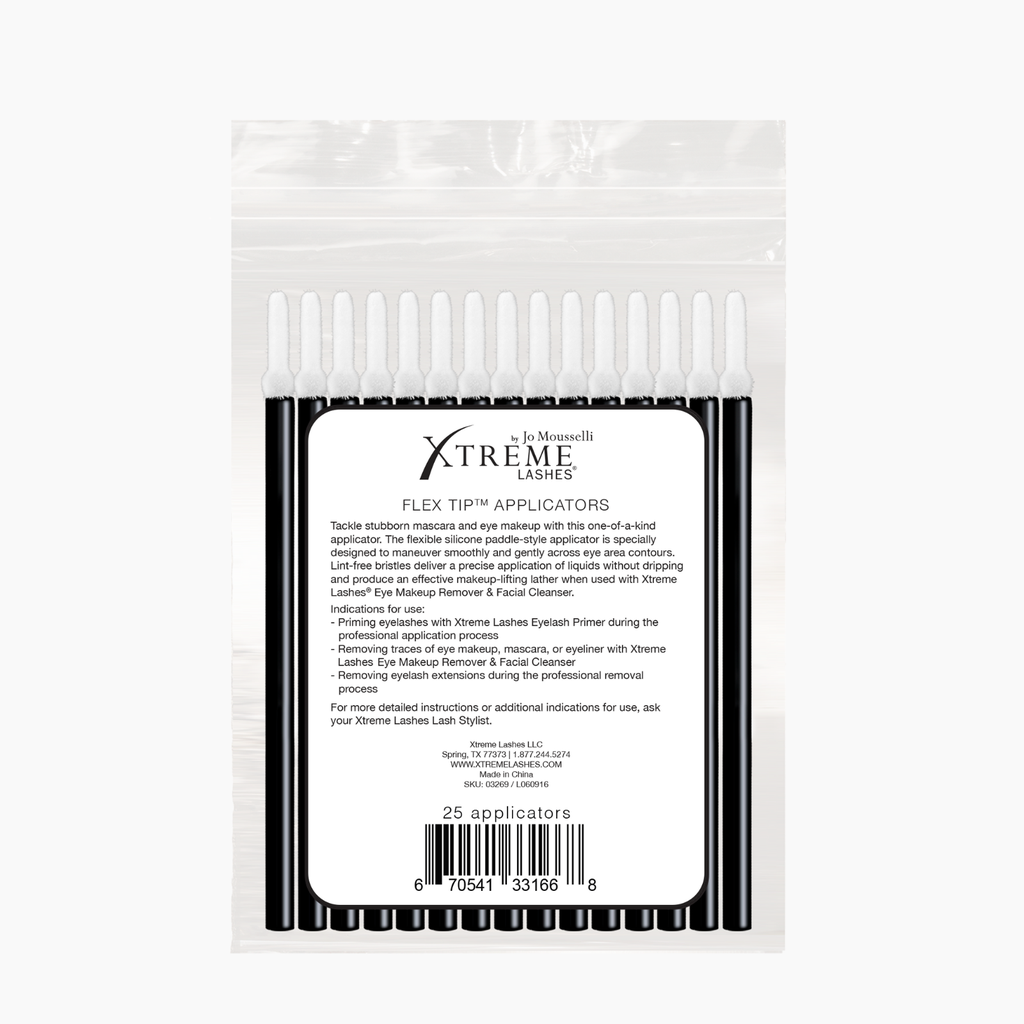 [3269] Xtreme Lashes Flex Tip Applicators -puhdistustikut (25 kpl pakkaus)
