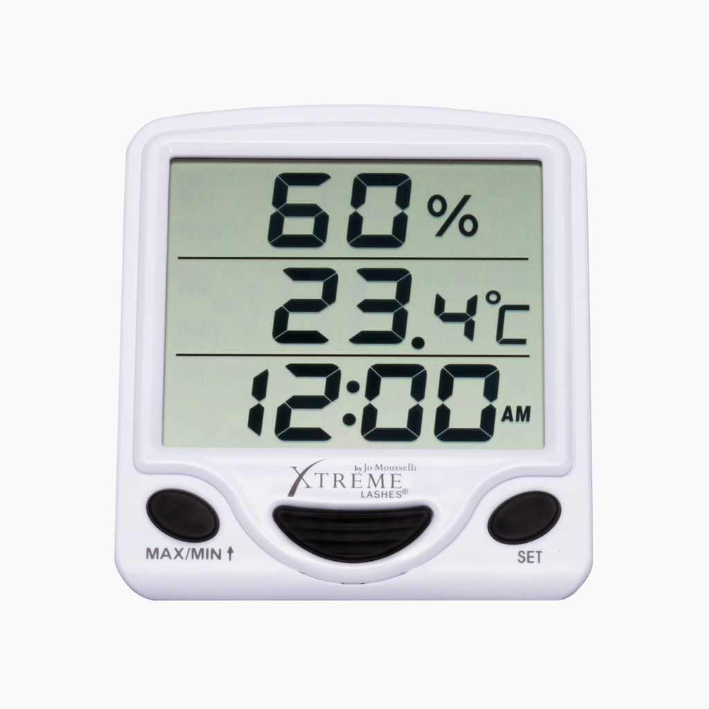 [3520] Xtreme Lashes Hygro-Thermometer Clock - Ilmankosteus- ja lämpömittari