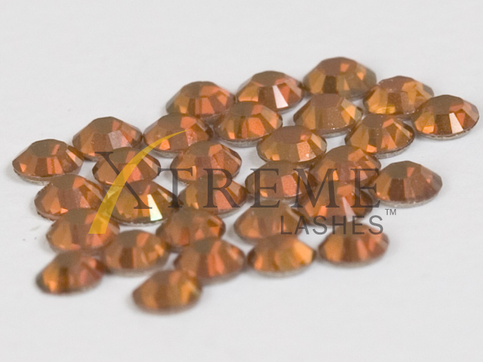 [7019] Xtreme Lashes Swarovski Flat Back Lash Crystals. Crystal Copper 1.9mm