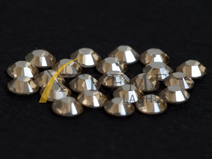 [7021] Xtreme Lashes Swarovski Flat Back Lash Crystals. Golden Shadow 1.9 mm