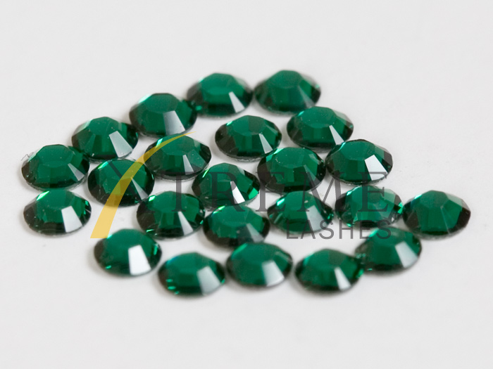 [7027] Xtreme Lashes Swarovski Flat Back Lash Crystals | Emerald | 1.9 mm