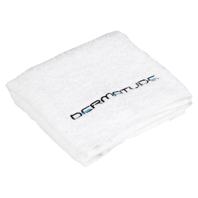 [D8455] Dermatude Compress Towel - white with logo - 30x45 cm