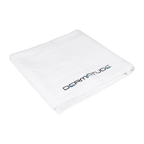 [D8455] Dermatude Compress Towel - white with logo - 30x45 cm