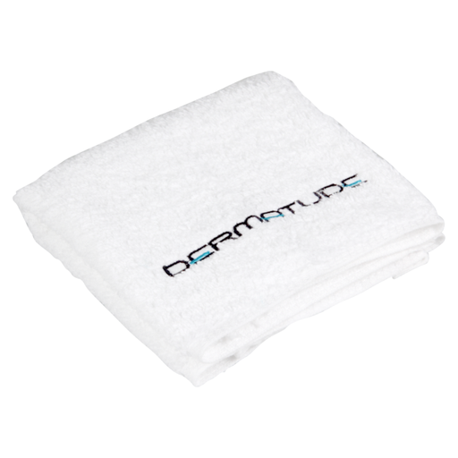Dermatude Compress Towel - white with logo - 30x45 cm