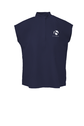 WOMEN'S SCRUBS - NAVY MANDARIN COLLAR SHIRT KOKO XL