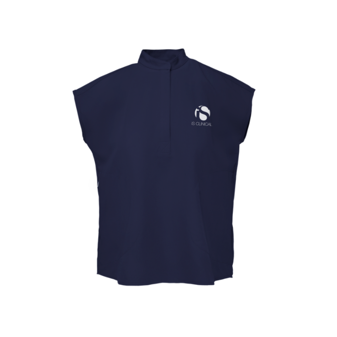 [CTH.SCRUB.BL.WM.MTOP.XXL] WOMEN'S SCRUBS - NAVY MANDARIN COLLAR SHIRT KOKO XXL