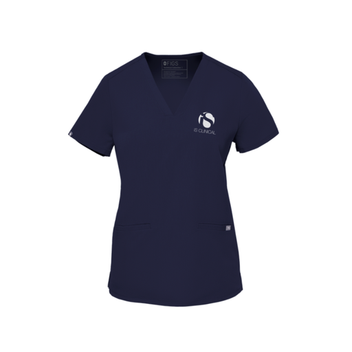 WOMEN'S SCRUBS - NAVY V-NECK SHIRT KOKO S