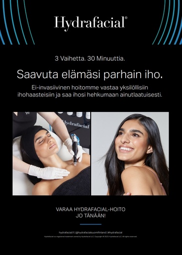 Hydrafacial juliste - Saavuta elämäsi parhain iho A3